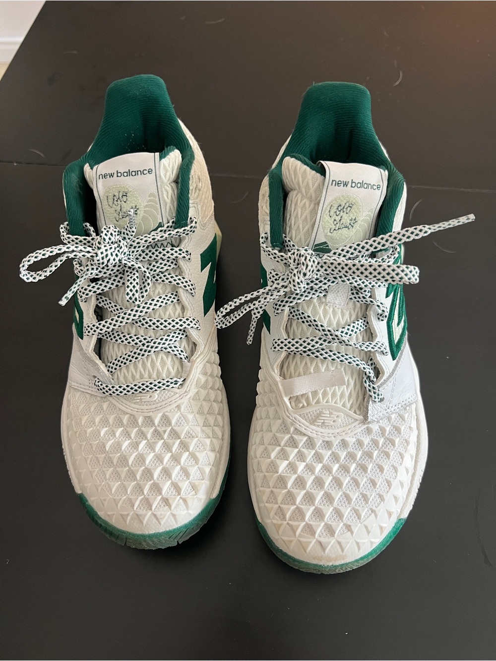 Women’s New Balance White & Green Tennis Sneakers